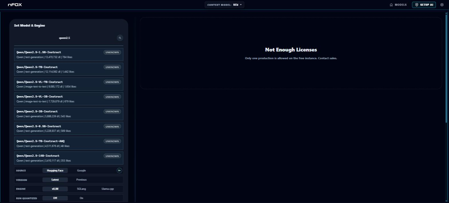 Model search results